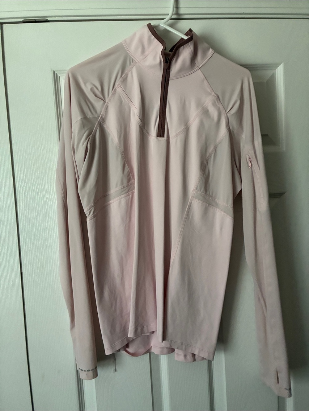 lululemon athletica Pale Pink Quarter-Zip Performance Pullover